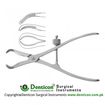 Repositioning Forcep With Tread Fixation Stainless Steel, 24 cm - 9 1/2"